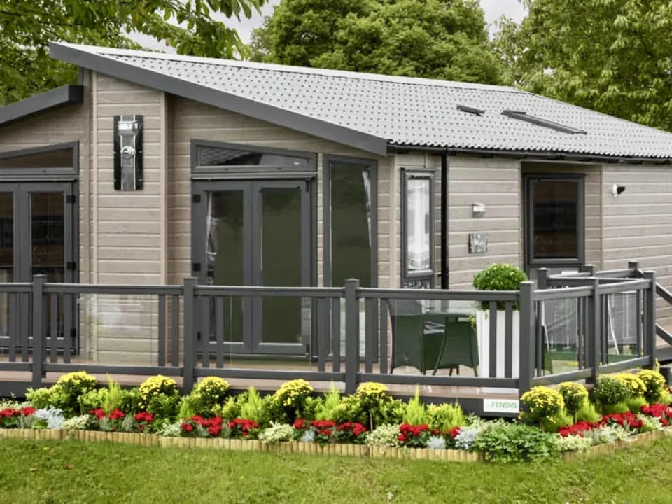 Exterior of a holiday lodge
